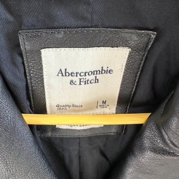 NWOT Abercrombie & Fitch Vegan Leather Moto Jacket Sz Medium - Picture 6 of 6